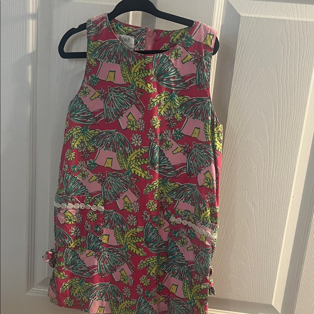 Lilly Pulitzer Pink and Green Floral Dress